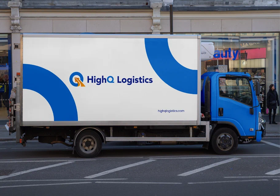 A photograph of a semi truck hauling livestock farm equipment. A photograph of a semi truck hauling livestock farm equipment.