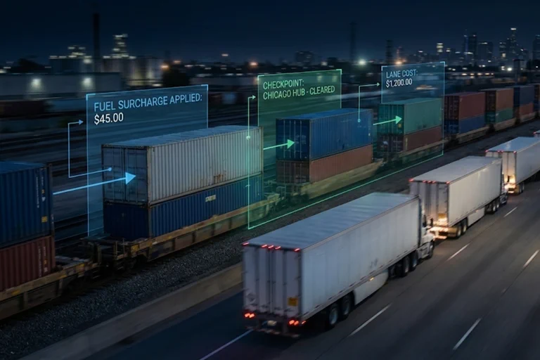 A photograph of a woman holding a calculator.