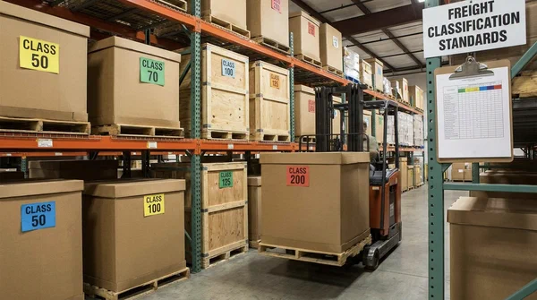 Forklift with a pallett in a warehouse Forklift with a pallett in a warehouse