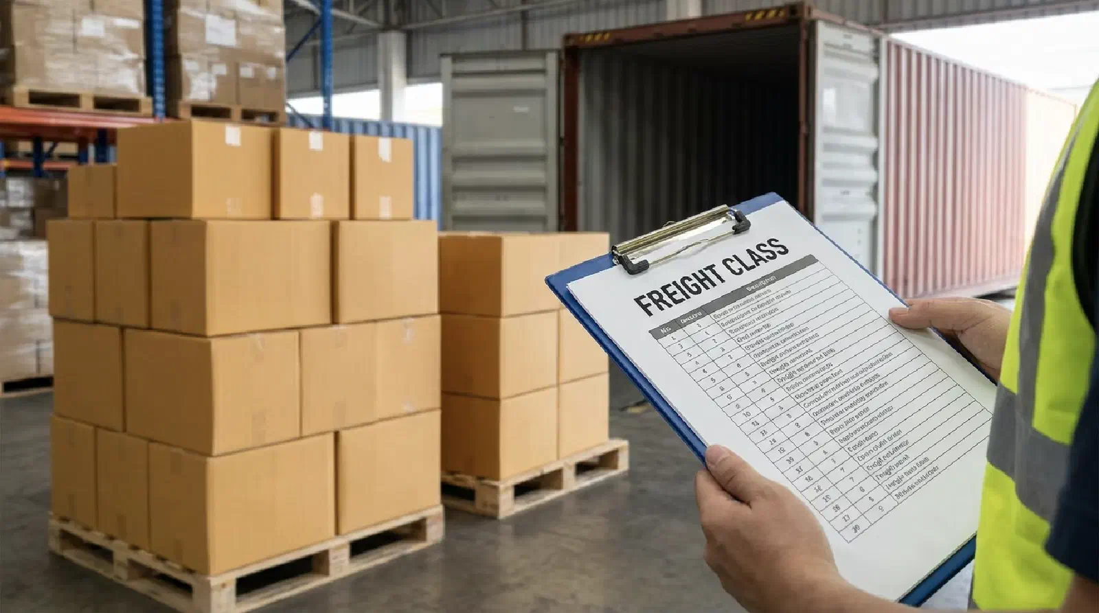 Freight class explained with palletized freight ready for LTL shipping. Freight class explained with palletized freight ready for LTL shipping.
